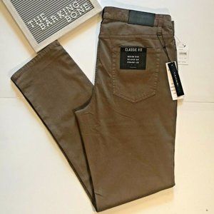 NWT TAHARI Men’s Stretch Casual Pants Walnut 34X34